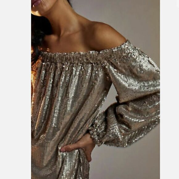 Anthropologie Calliope Sequined Midi Dress - Picture 4 of 7